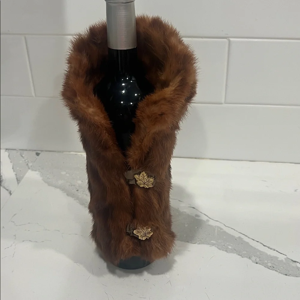 Mink‎ Fur Wine Bottle Cover